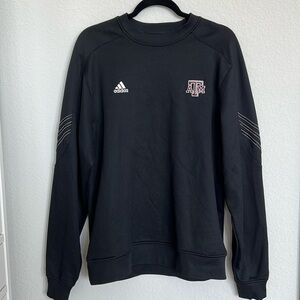 Adidas Texas A&M Black Climawarm Crewneck Sweatshirt